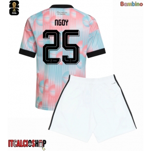 Belgio Nathan Ngoy #25 Seconda Maglia Bambino Mondiali 2026 Manica Corta (+ Pantaloni corti)